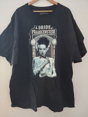 New Fright Rags The Bride of Frankenstein Graphic Tee - Black, 4XL